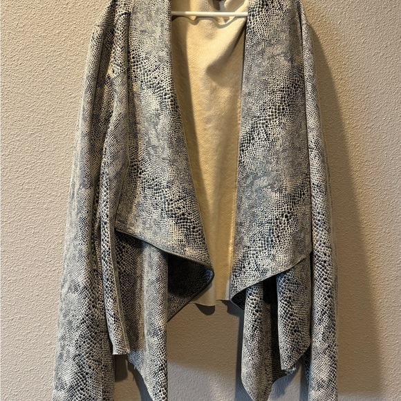 SCULLY Snakeskin Drape Cross Over Jacket Women’s Medium | Zip Front - Picture 3 of 6